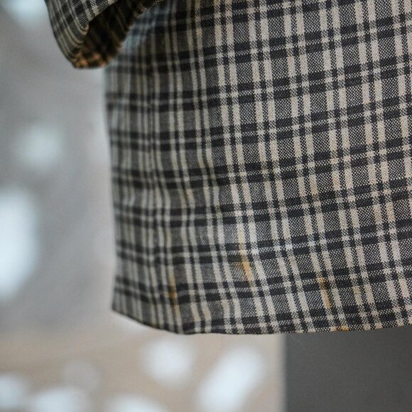 Perry Ellis Made in Italy Plaid Linen Blend Blazer Men's M Viscose-Linen Classic - Picture 4 of 11